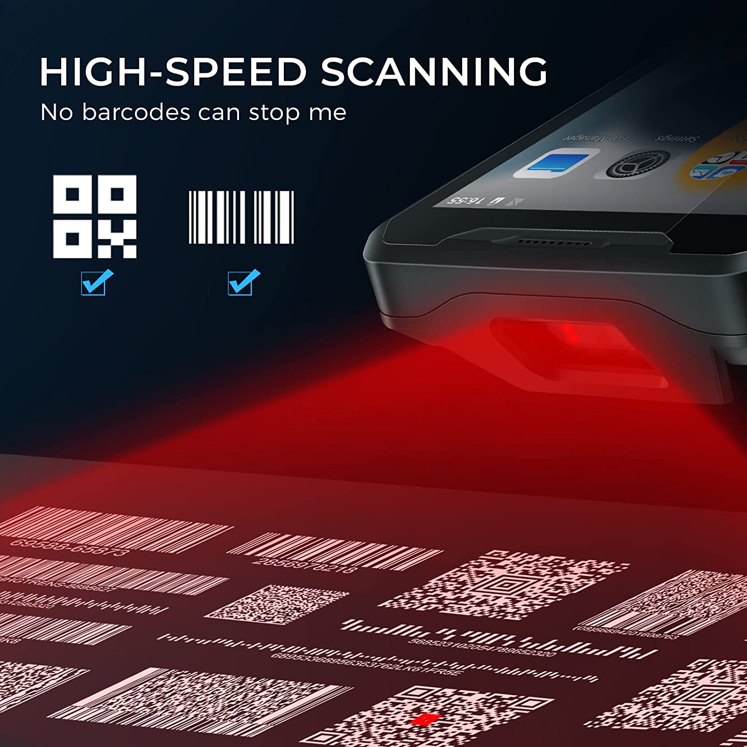 Barcode Scanner 2D - 안드로이드 9 4G 러기드 무선 핸드헬드