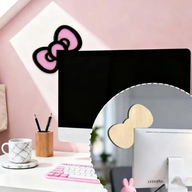 새로운 1/2Pcs 나무 Bowknot PC 액세서리  - Office Technologies 리뷰 및 가격
