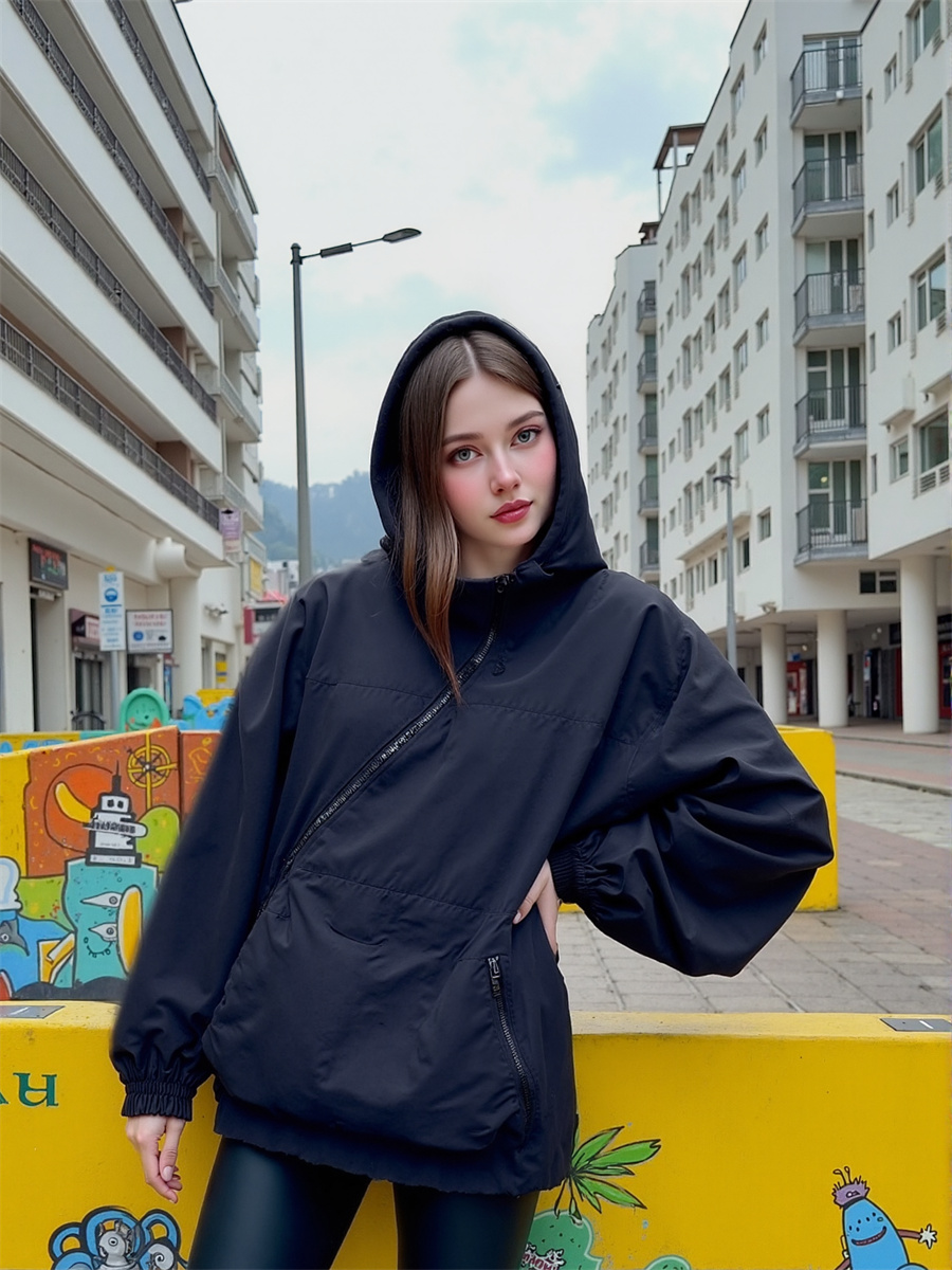 후드 지퍼 루즈 재킷 여성용 겨울 레저 야구 여행 테크 - Office Tech Wear 리뷰 및 가격